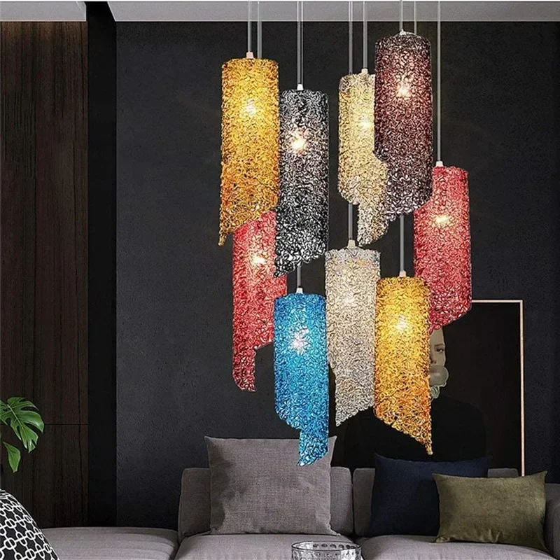 

E27 Pendant Light Retro Industrial Style Colorful Restaurant Kitchen Home Lamp Vintage Hanging Lighting Lampshade Decorative