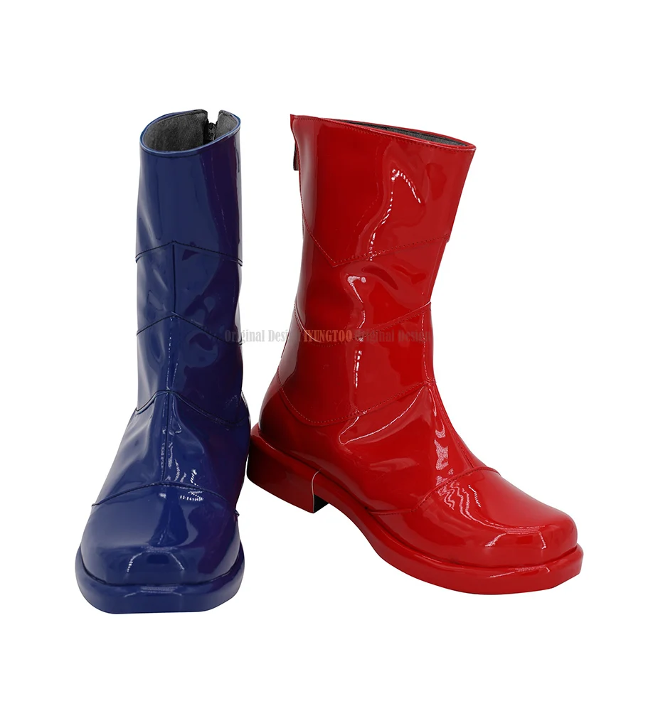 Masked Rider Bouwen Trial Form Cosplay Laarzen Schoenen Kamen Rider Cosplay Rood Blauw Laarzen Custom Made Elke Grootte