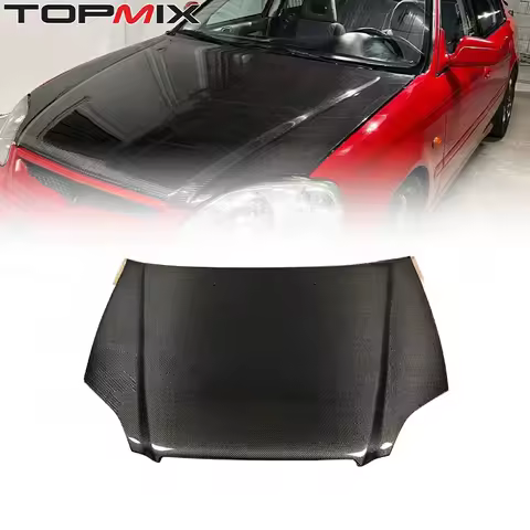 For Honda 1996-1999 Civic Type-R EK1/EK3/3K4/EK9 OEM Style Carbon Fiber Hood