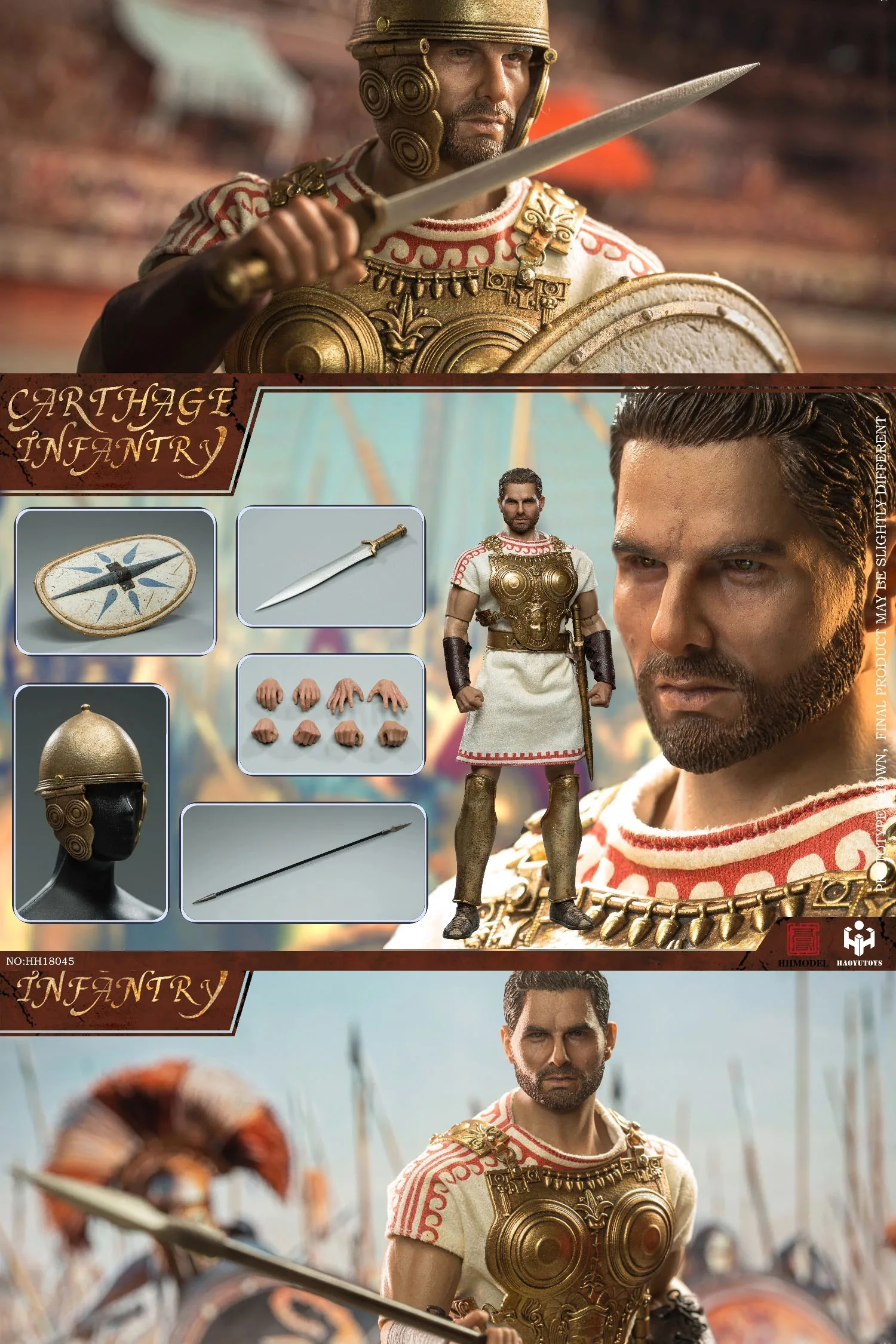 

Коллекционная фигурка HHMODEL HAOYUTOYS: Имперский легион Карфагена, пехотинец, масштаб 1/6. Идеальный подарок для энтузиастов.