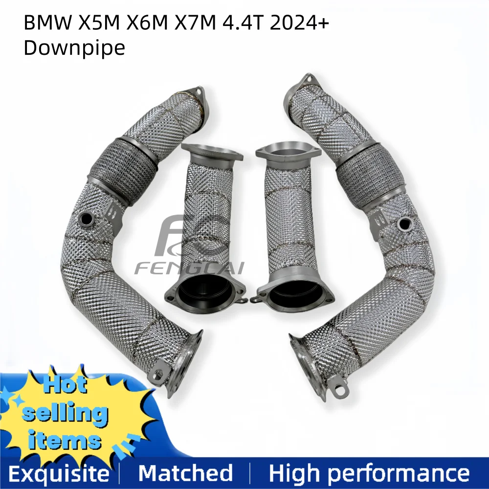 

Выхлопная труба с высоким потоком для BMW X5M, X6M, X7M F95, F96 4.4T 2024+ выхлопная труба с теплозащитным экраном, с/без каталитического