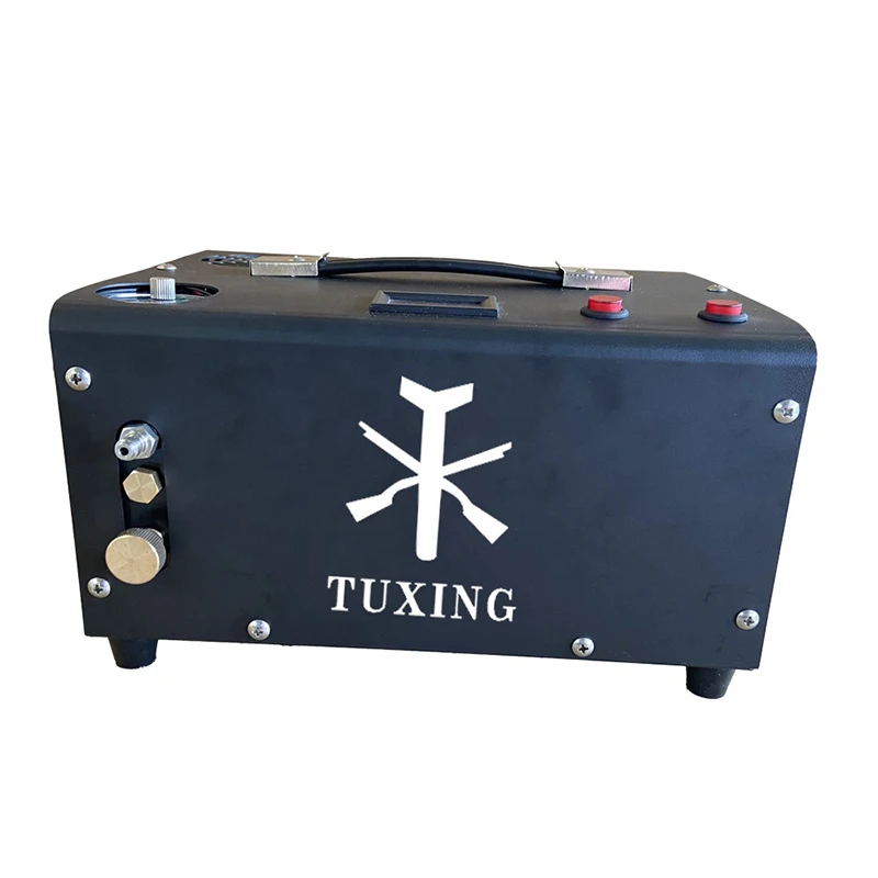 Tuxing Auto Stop 12 Volt Dc Portable Mini Electric Air Compressor Pcp 300bar 4500psi