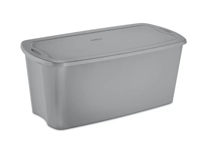 

50 Gallon Tote Box Plastic, Titanium