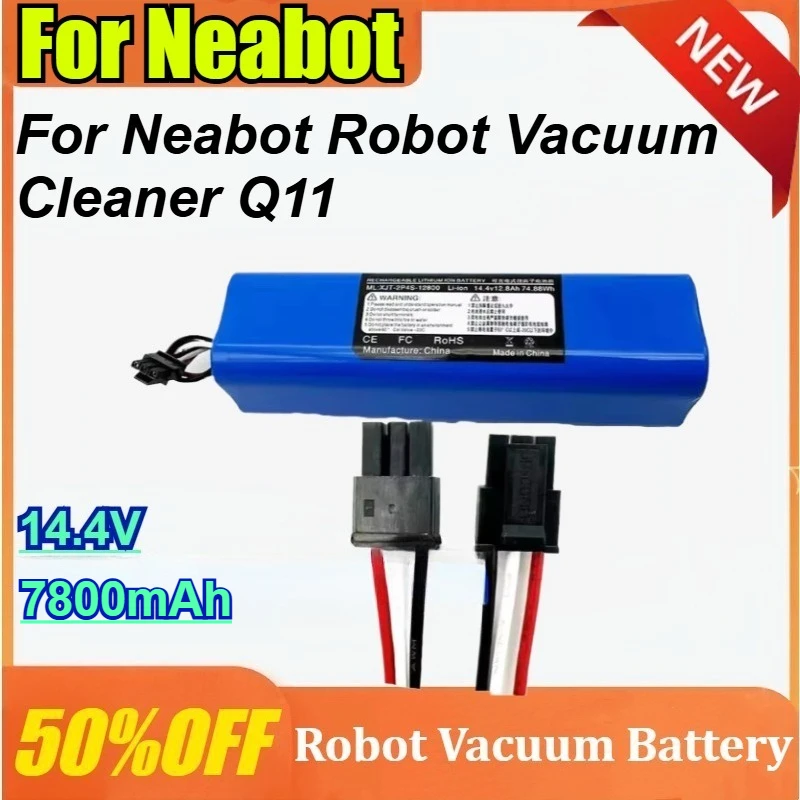 

For Neabot Robot Vacuum Cleaner Q11 14.4V 5200/6500/7800mAh Rechargeable Lithium-ion Battery Vacuum Cleaner Battery