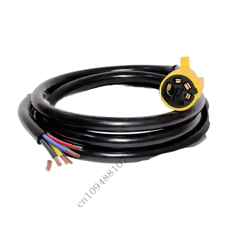 

0XXC 4-футовый всепогодный 7-контактный жгут проводов прицепа ярко-желтая оболочка из ПВХ, универсальный разъем для освещения