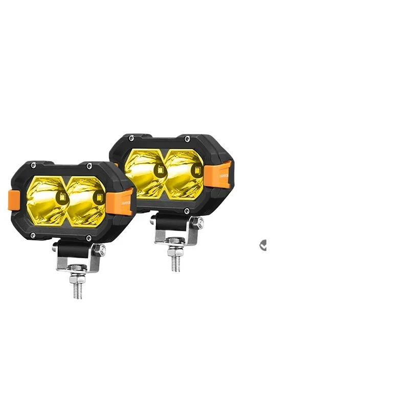 

*LIGHTFOX car a-pillar spotlight off-road auxiliary modification fog light work yellow and white light