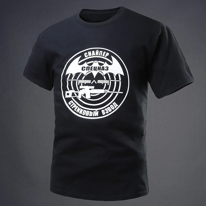Military Fan T-shirt Men's Outdoor Short-sleeved Tactical T-shirt Alpha Sniper Tactical T-shirt, Military Fan Short-sleeved