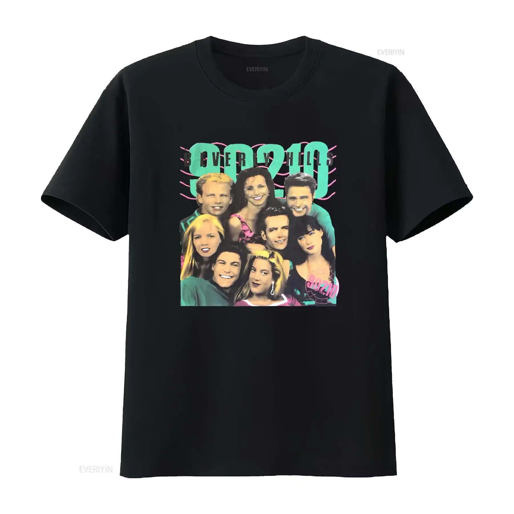 Vintage 1991 Beverly Hills 90210 Promo T Shirt Retro TV Show Cast Design L XL vintage Washed Stretched Comfortable Soft