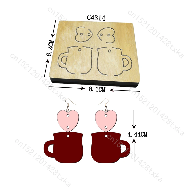 

Новые серьги Деревянные штампы для вырезания Скрапбукинг C4314 Несколько стилей