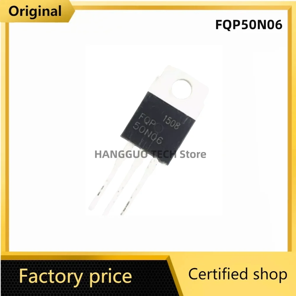 100Pcs/Lot Original FQP50N06 50N06 T0-220 IC 220 50N 50N06 MOSFET 60V 50A Best Quality