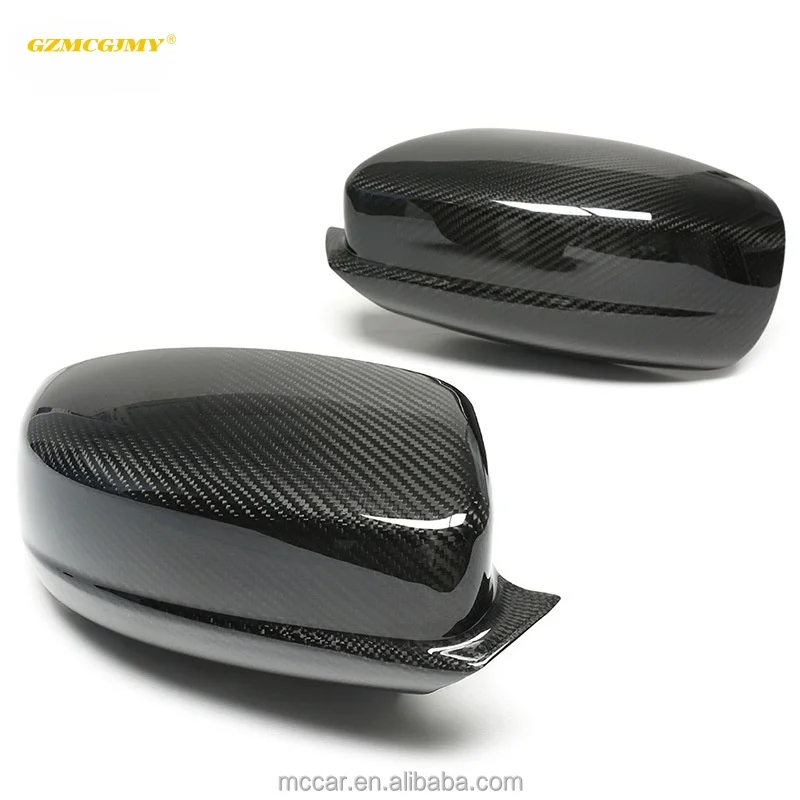 

Top Material Car Rearview Mirror Cover for Dodge Charger Dry Carbon Fiber Mirror Cover