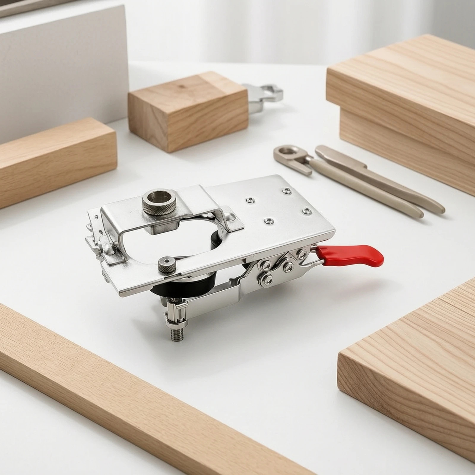 Plantilla de 35 mm para bisagr - Woodworking Jig reseña y precio