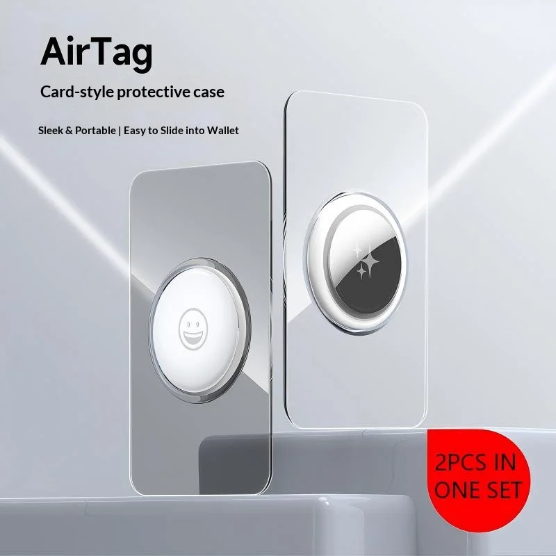 

Card Case for AirTag2, 2 Pack, Ultra Slim Wallet Tracker Holder, Credit Card Size, PC Material, Anti-Lost, Portable Design