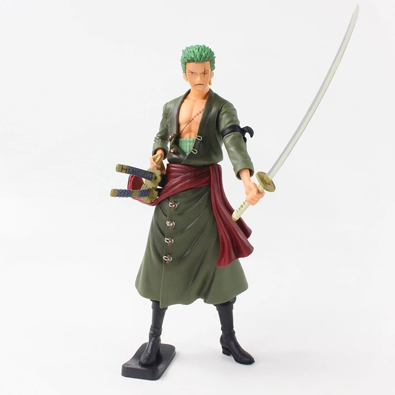 27cm One Piece Anime Figures Roronoa Zoro Combat Version Statue Action Figure PVC Collection Model Doll Ornaments Toys Kid Gifts