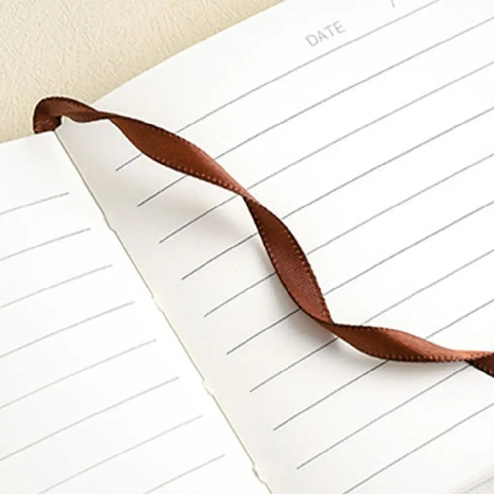 New PU Lined Notebook Lined Pages with Gel Pen Writing Journal Ribbon Bookmark Lay Flat Binding Memo Book School Supplies