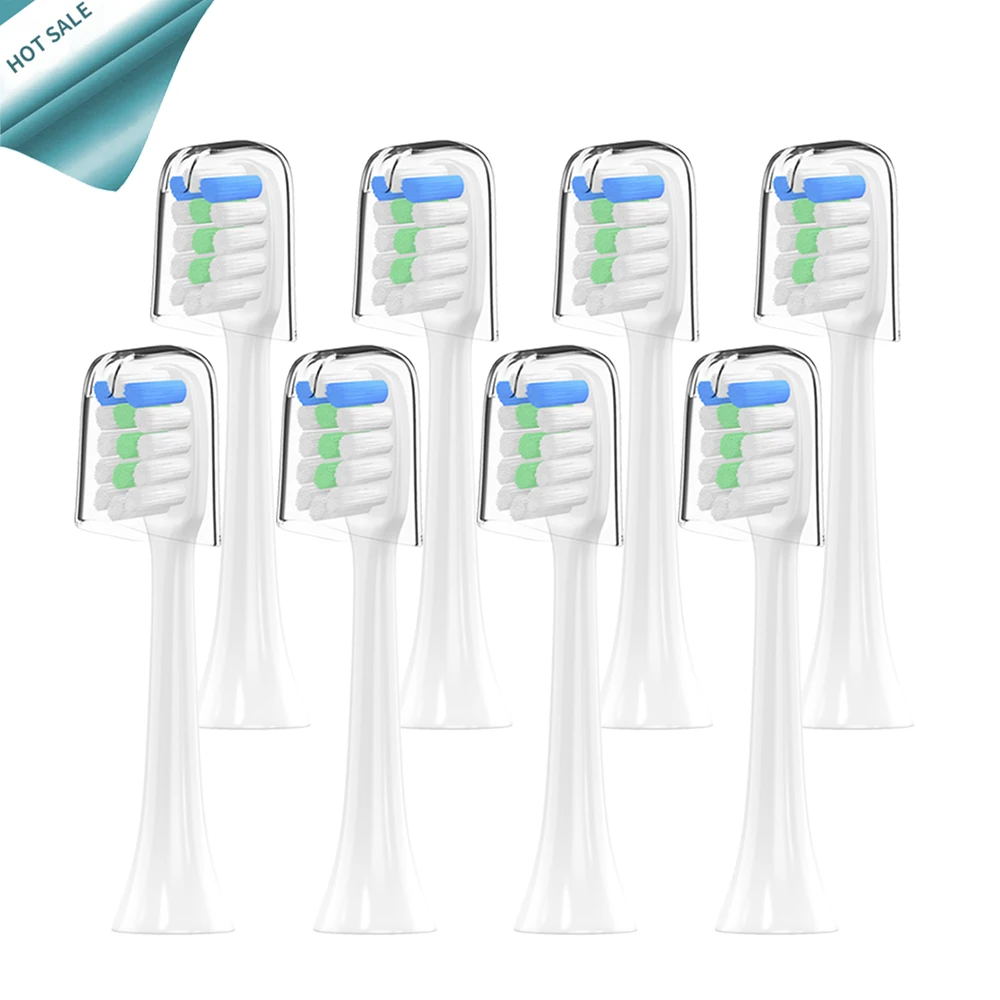 

8pcs with cap Home Sonic Electric Toothbrush General Brush Head Oral Care Tool Tooth Brush For xiaomi Soocas X3 X1 Heads Hygiene