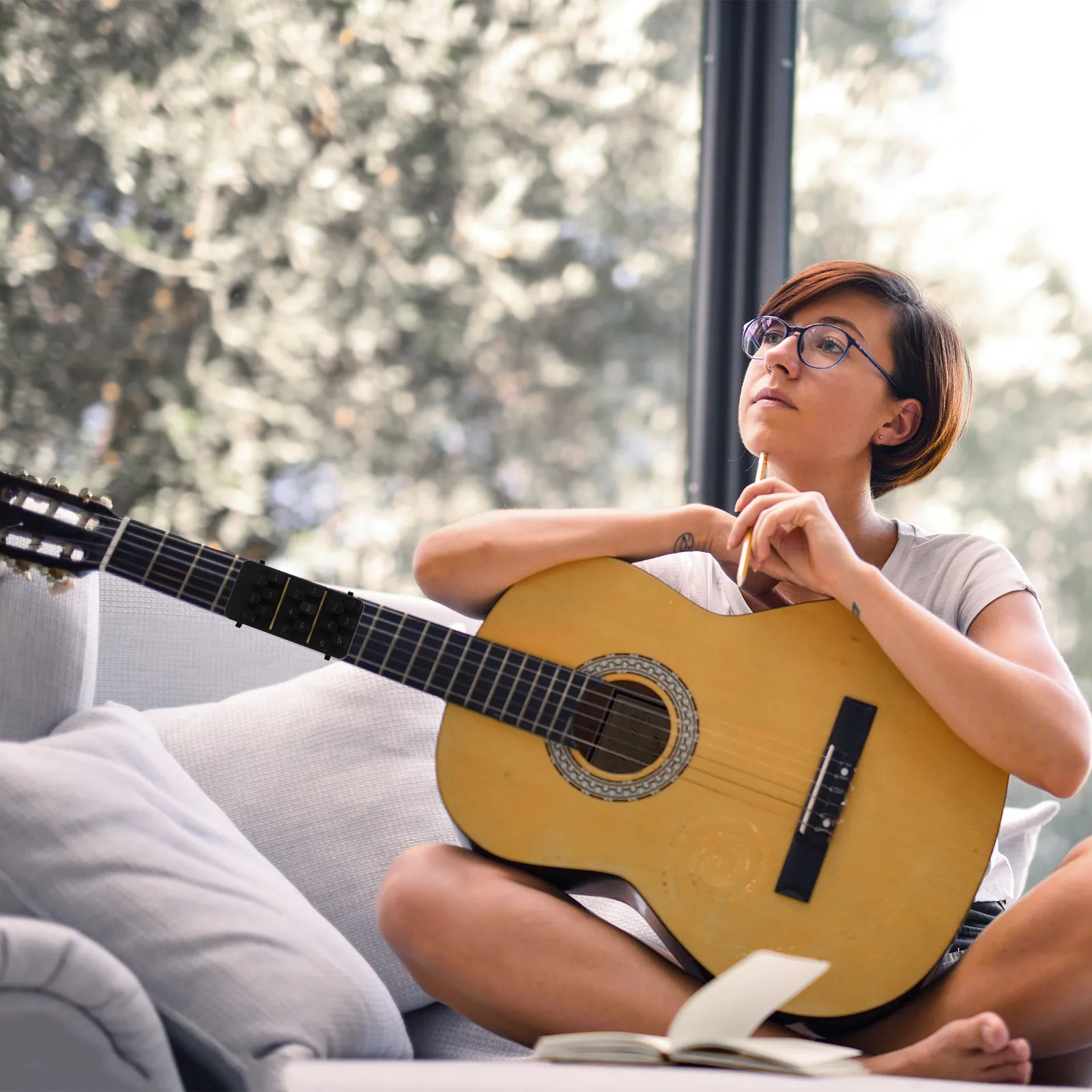 

Набор из 2-х инструментов для изучения аккордов на гитаре, легкий портативный тренажер для начинающих, система обучения одиночным аккорду для акустических и электрогитар