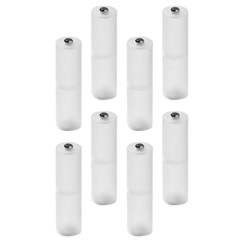

8pcs Aaa To Aa Converter Adapters Pp Material Compact Storage Holder Cases Organizer Carrying Box Home Supplies