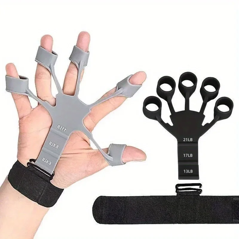 1PC Adjustable Non-Slip Finger Trainer 5 Finger Grip Strengthener for Basketball Portable Hand Exercise Tool