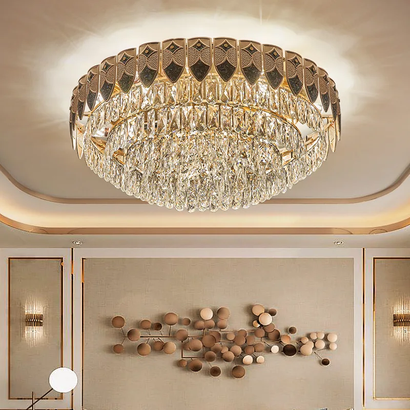 

Modern Lamparas Led De Techo 2024 Avize Modelleri Home Decor Kristal Ceiling Lamp Lighting for Living Room Bedroom Lampen