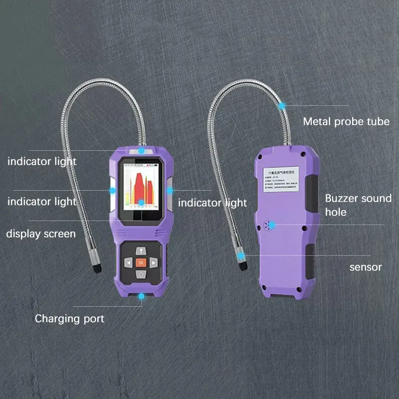 SF6 Qualitative Leakage Tester High Precision Sulfur Hexafluoride Detector For Gas Leak Alarm
