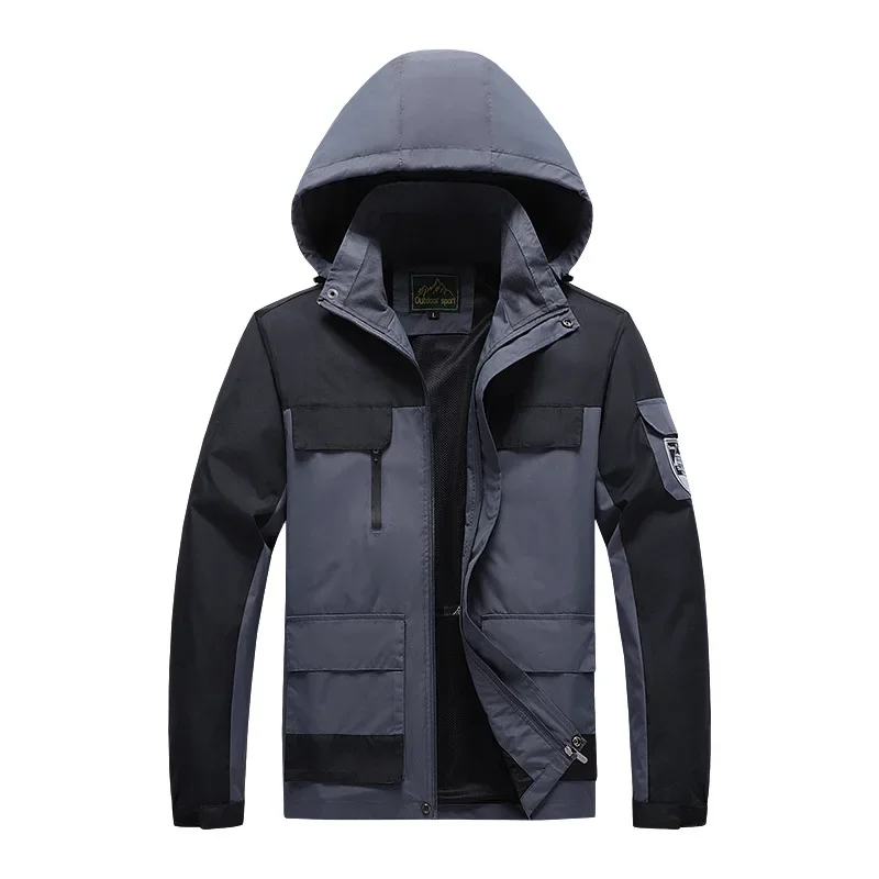 2024 Running Camping Hiking Jacket Men Spring Autumn Outdoor Sports Breathable Coats Climbing Trekking Travel Waterproof Jacket