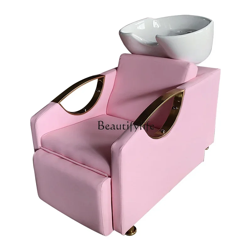 Shampoo Full Lying Bed Beauty Salon Thai Massage Flushing Bed Ceramic Basin