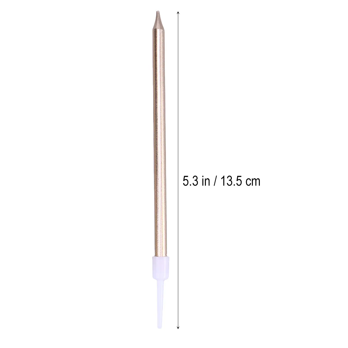 24Pcs Golden Slender Candles for Birthday Cake Wedding Party No Drip Smokeless Elegant Romantic Atmosphere