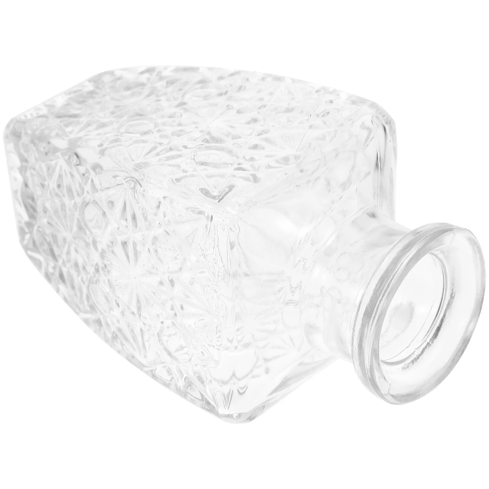 

Premium Embossed Wine Jar Transparent Glass Liquor Flask Large Size Portable Drinking Container for Wine Lovers Home Kitchen Bar