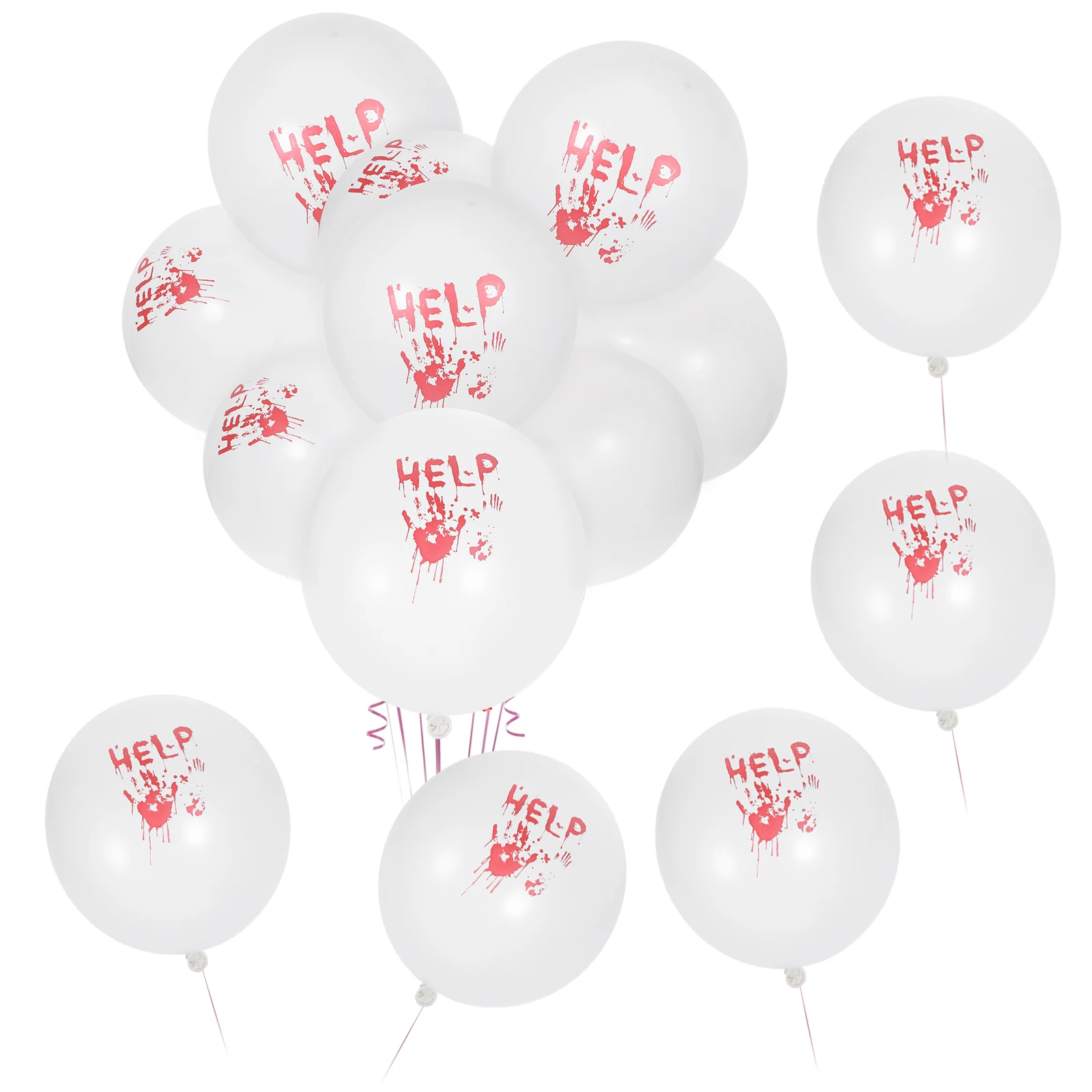 

100Pcs Bloody Handprint Balloons Scary Latex Halloween Party Decorations Horror Birthday Crime Scene Halloween Balloons