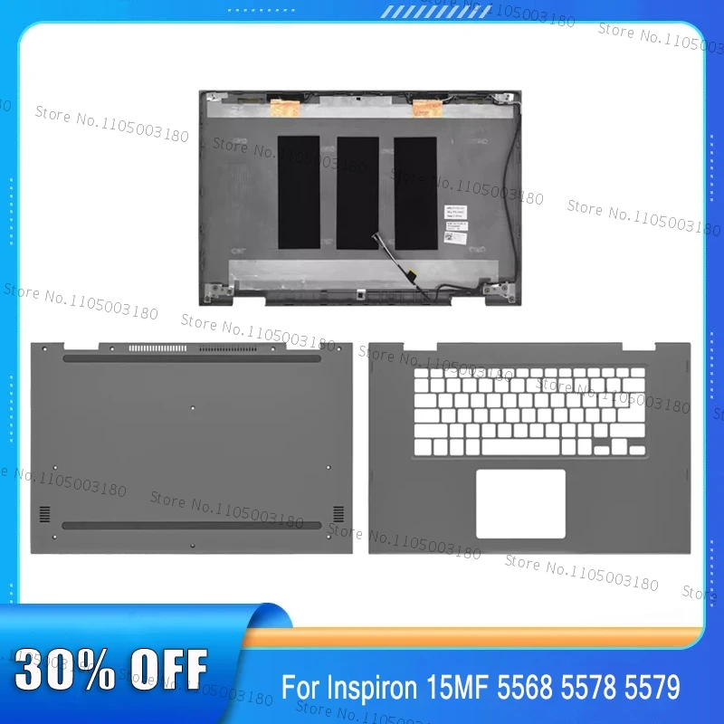 Para Dell Inspiron 15MF 5568 5578 5579 cubierta trasera LCD para portátil/marco frontal/reposamanos/cubierta inferior/bisagras de repuesto gris