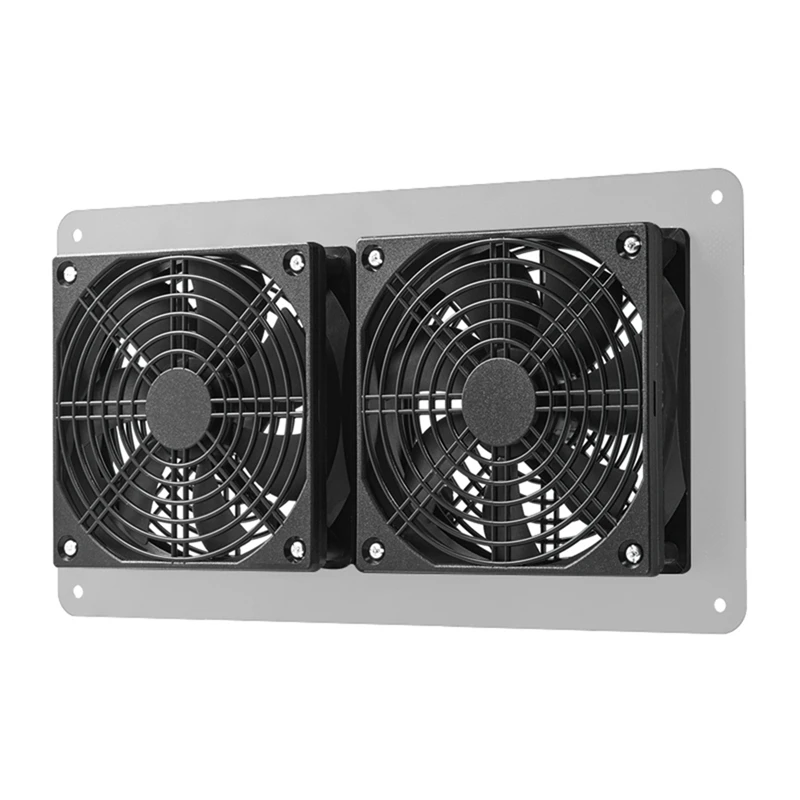 Solar Exhaust Fan Air Extractor Ventilator Solar Panel Powered Dual Fan for Dog Chicken House Greenhouse RV