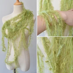 Green Plush Fringe Lace Accessories Creative Cotton Thread Wool Blend Wedding Decoration Renovation Design Clothing Fabric
