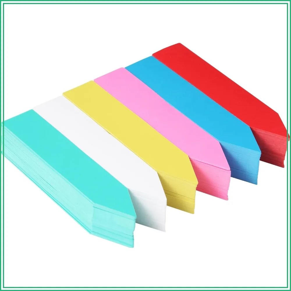 300 Pcs 4 Inch Plastic Plant Markers, 6 Colors Waterproof Garden Labels for Pots