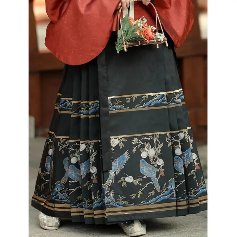 

New Sle Women's Ming Dynas Polyester Fiber Skirt Hanfu Traditional Chinese Clothing ort Sve T-irt ort Pants