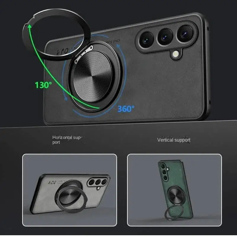 حافظة فوندا لهاتف سامسونج جالاكسي s25 edge S26 plus Ultra s25FE بإطار ناعم من الجلد مغناطيسي خلفي لهاتف سامسونج جالاكسي s25 FE