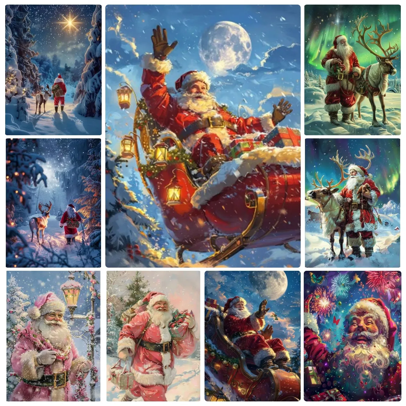 

Jigsaw Puzzles Santa Claus Home Decor Adults Puzzle Games Family Fun Puzzles Educational Toys for Kids Exquisite Gift