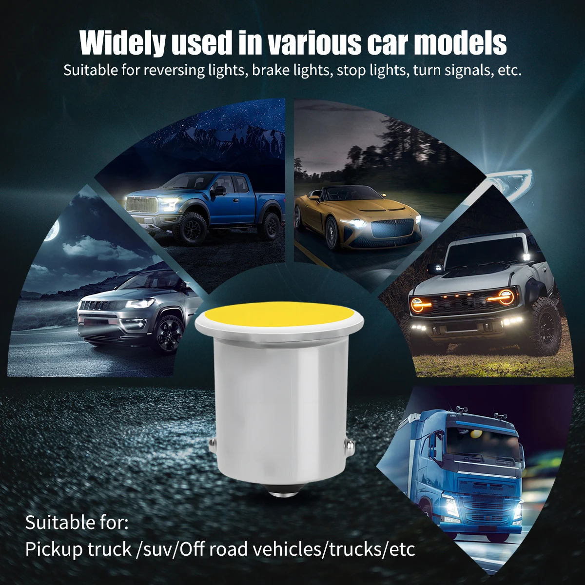 10/20/50 قطعة PY21W 1156 Ba15s لسيارة LED لمبات بدوره مصباح إشارة 12 فولت COB 6000 كيلو الأبيض ستوب ضوء احتياطية عكس مصباح إيقاف السيارة DRL