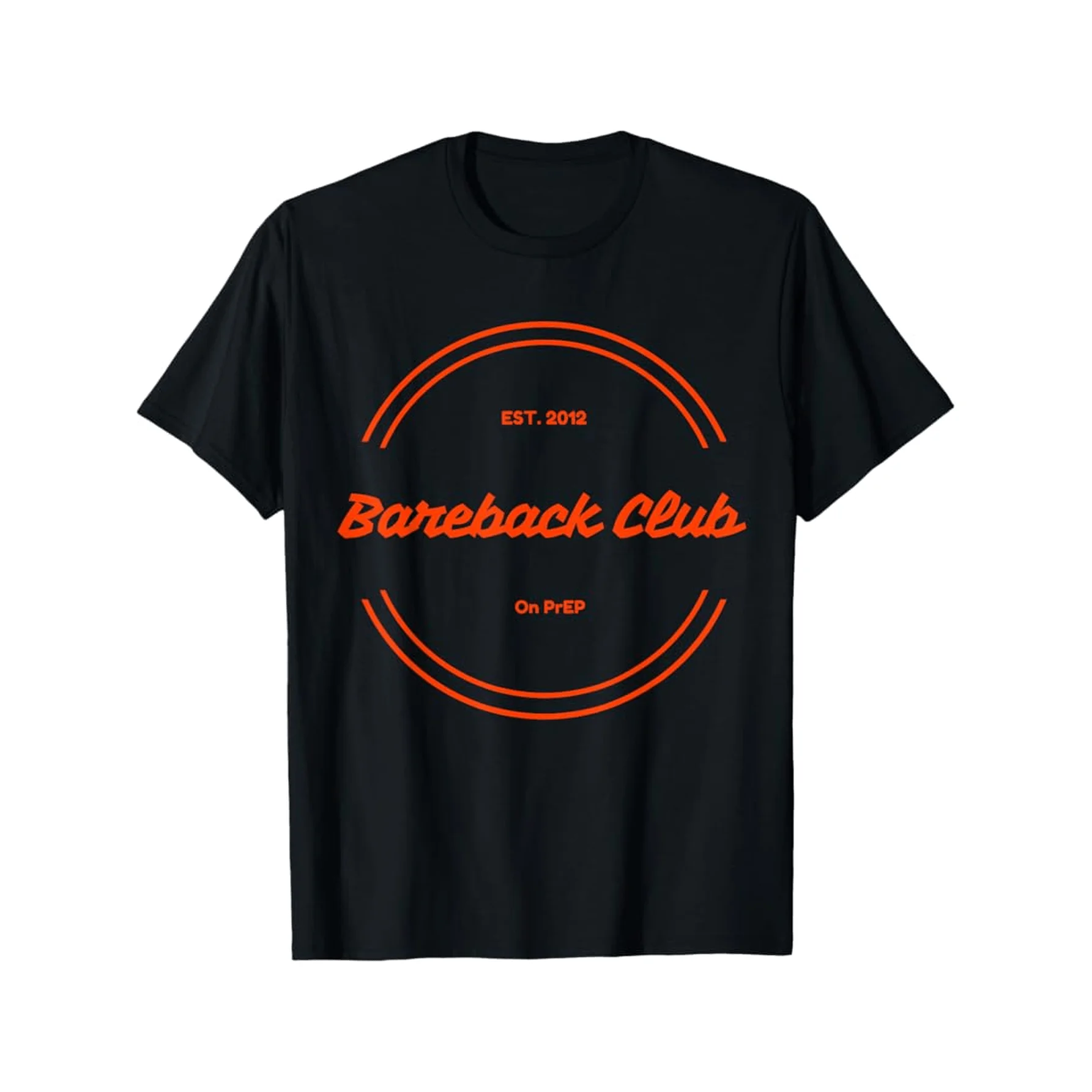 Bareback Club Graphic T-Shirt for Men, Soft Cotton Casual Tee for LGBTQ Events, Four Seasons Wear