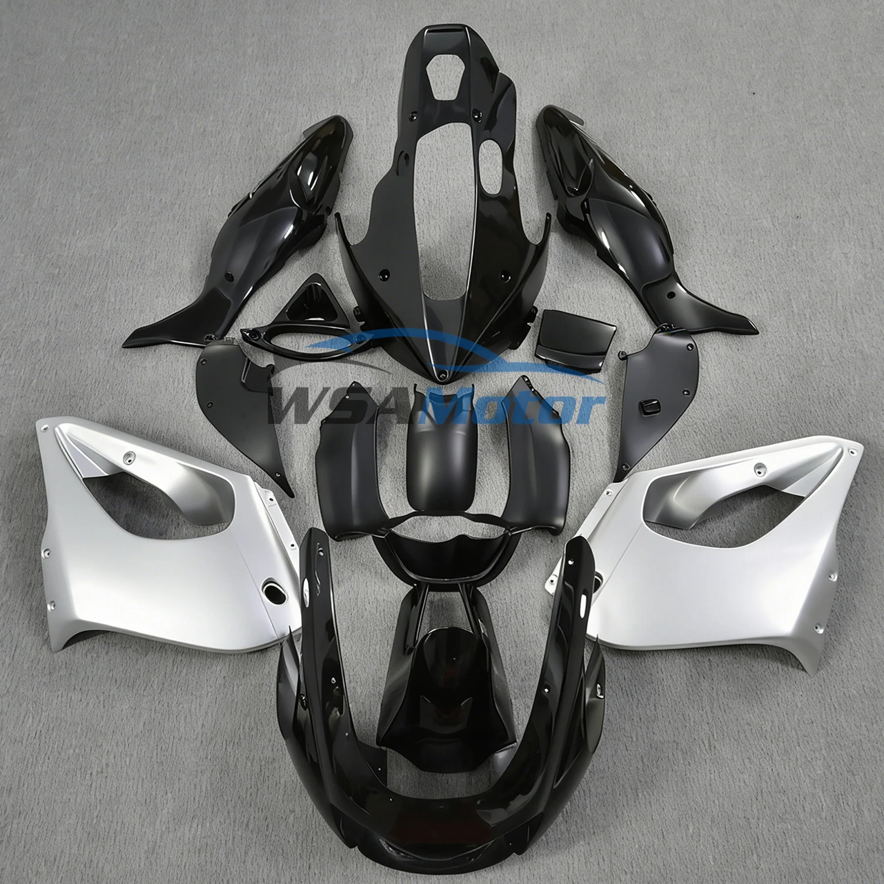 For Yamaha Thunderace YZF1000R 1997-2007 Gloss Black Grey Fairing Kit Smooth Surface Motorbike Body Panel Visual Upgrade