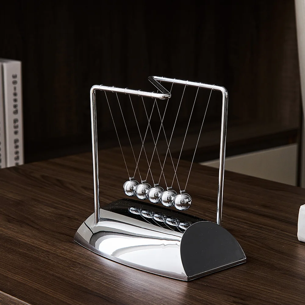 Creative Newton Cradle Balance Steel Balls Perpetual Motion Collision Ball School Teaching Physics Science Pendulum Home Decor