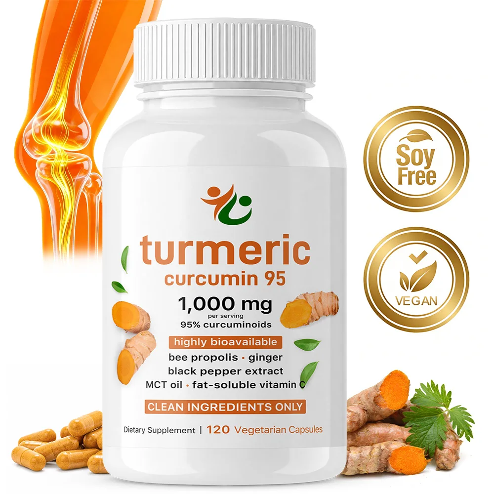 Pure Pure Turmeric Curcumin Supplement 1,000mg – 95% Curcuminoids with Black Pepper & Ginger, for Joint & Antioxidant Support - Aliexpress Deal