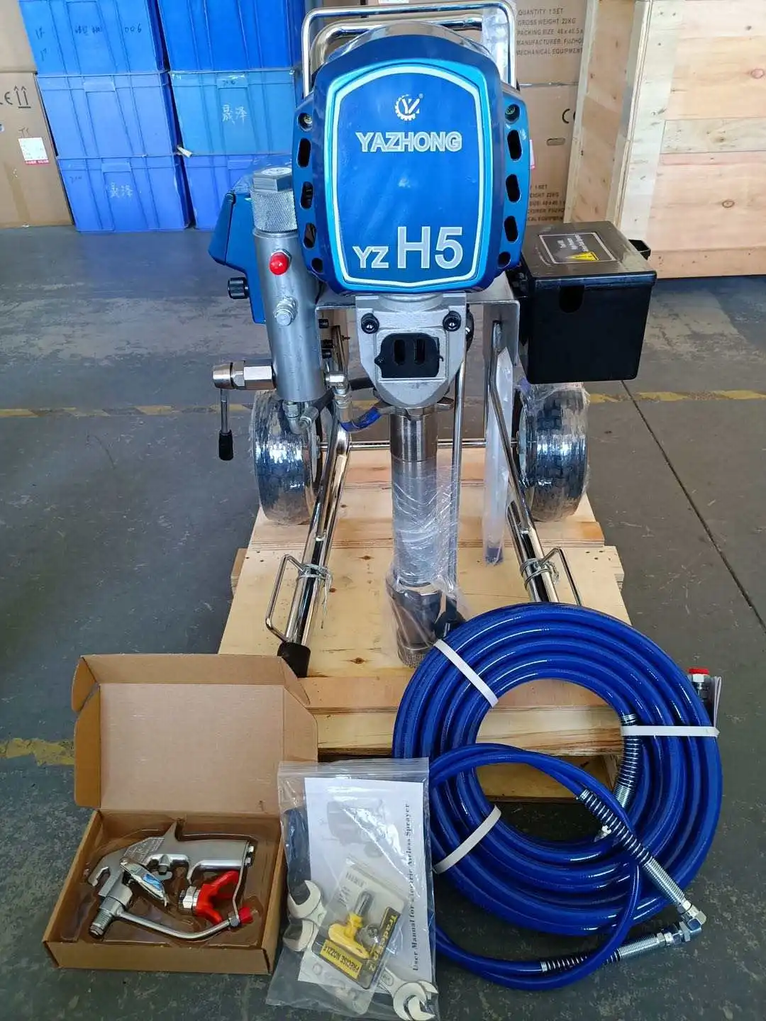 Wall putty airless paint sprayer electric Mark V With Long Piston pump for Construction