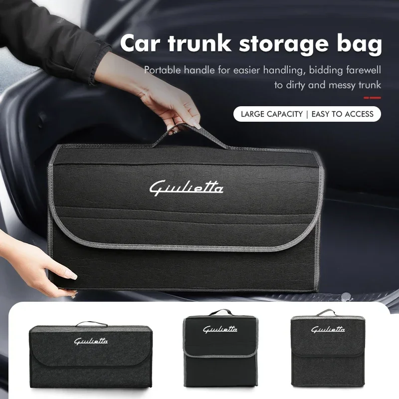 

Car Trunk Felt Stowing Storage Organizer Bag Tidying Container For Alfa Romeo Giulietta 940 2010-2014 2019 2021