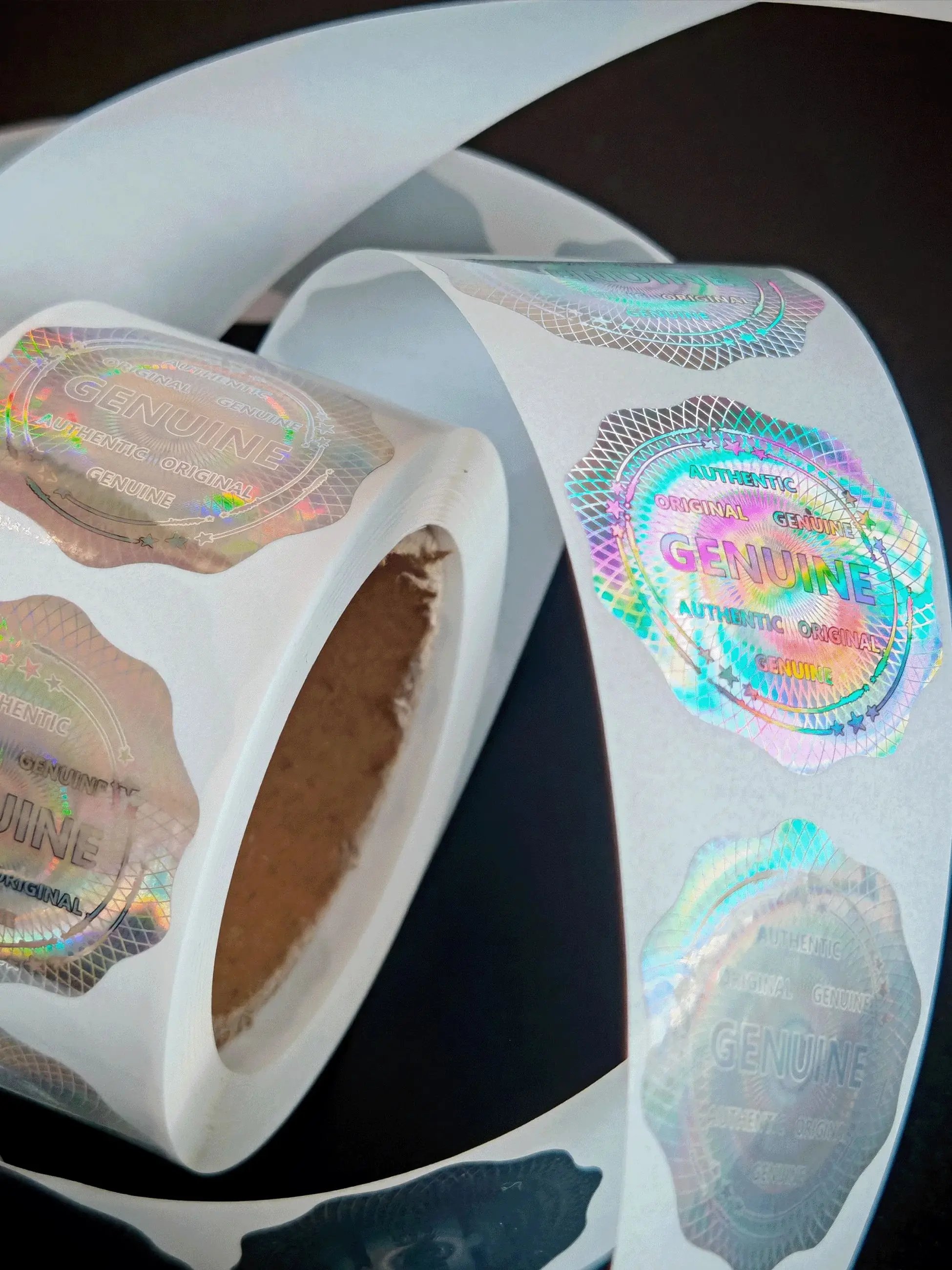 500 szt. Oryginalne holograficzne naklejki zabezpieczające przed manipulacją, naklejki z hologramem, etykiety laserowe, oryginalne naklejki zabezpieczające przed uszkodzeniem gwarancji. — zdjęcie produktu 7