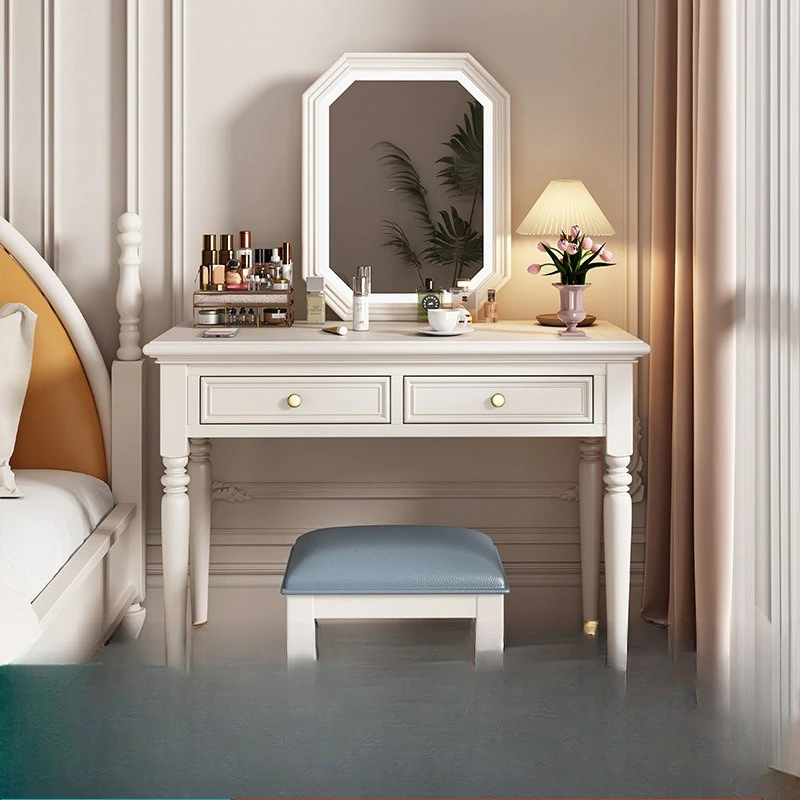

French dresser small apartment bedroom European dressing table retro style dressing table light luxury storage cabinet