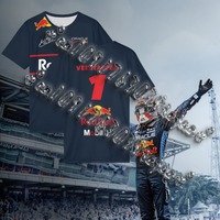Oracle Red Bull Racing F1 Men's Max Verstappen Motorcycle Driver T-shirt Navy Blue _ 2025 Adult Speed Drying Comfortable T-shirt
