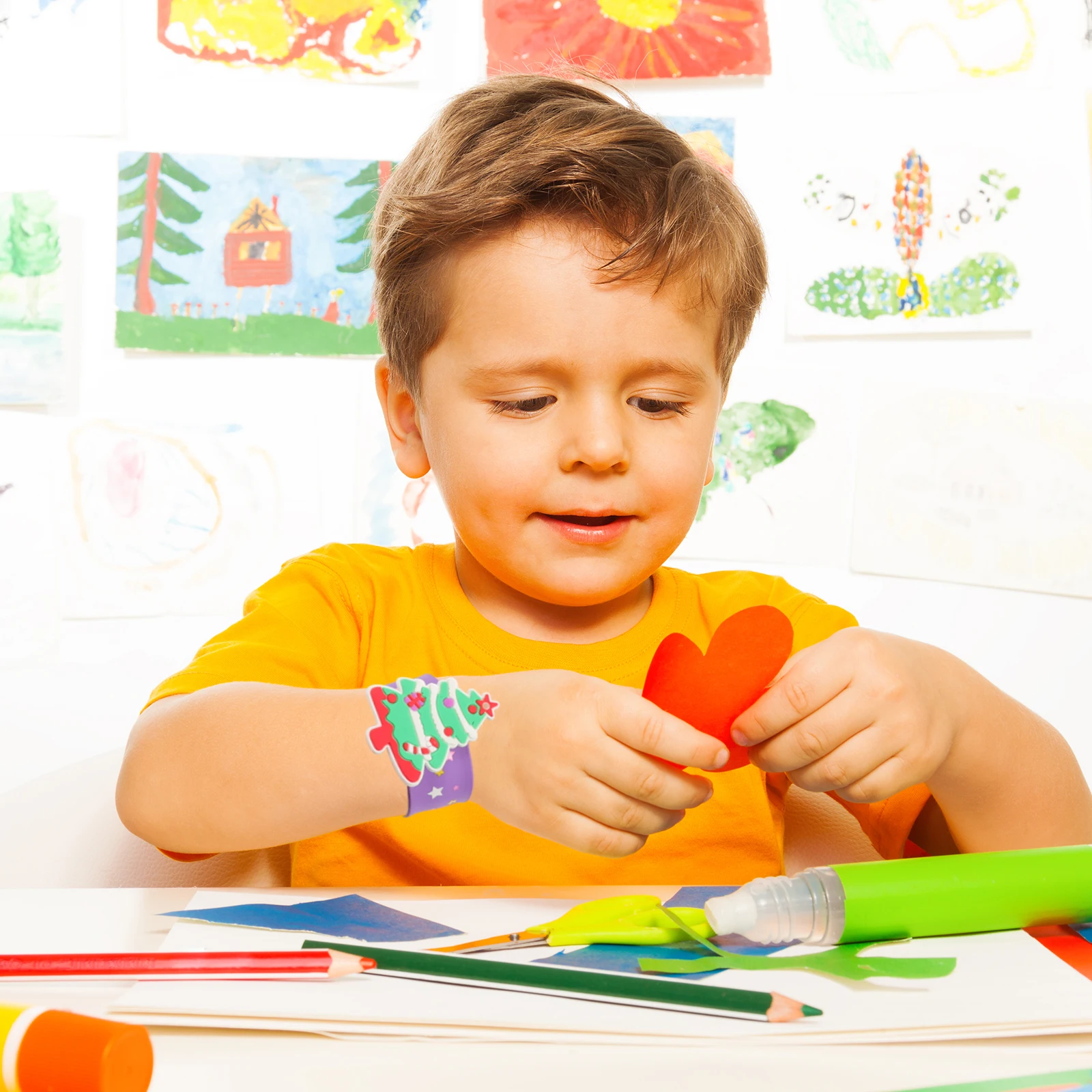 12 stuks kerst klaparmbanden voor kinderen premium siliconen polsbandjes one size fits most leuke vakantie feestdecoratie accessoire