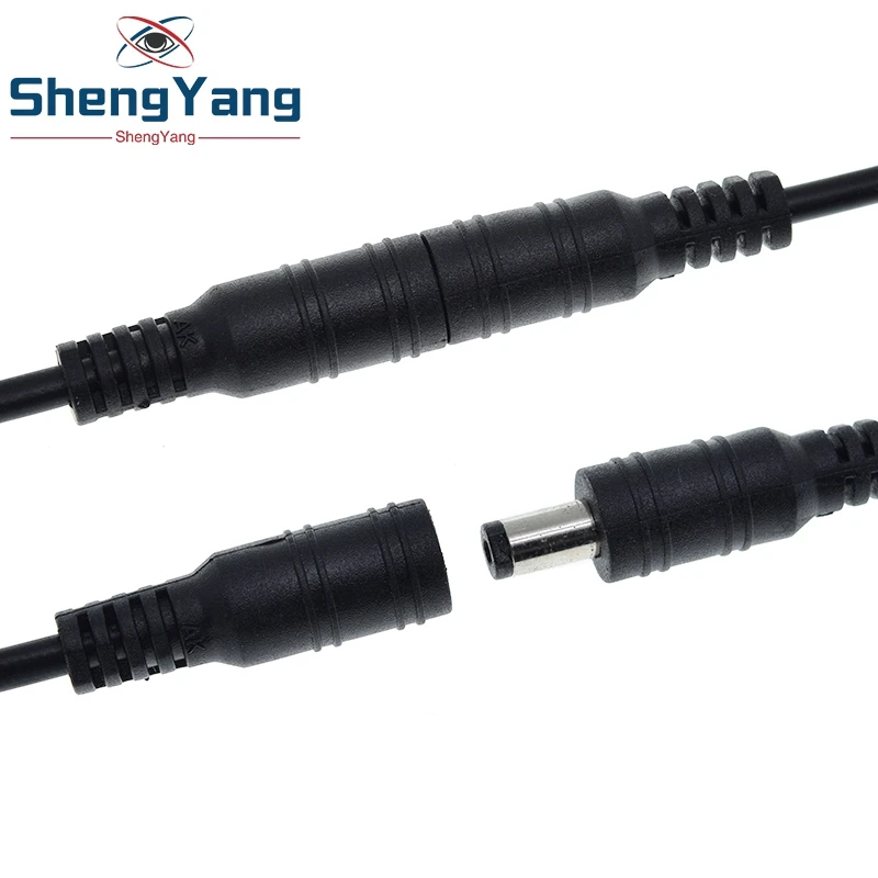 TZT 1Set 5.5x2.1 Plug DC male or Female Cable Wire Connector For 3528 5050 LED Strip Light For diy image 5