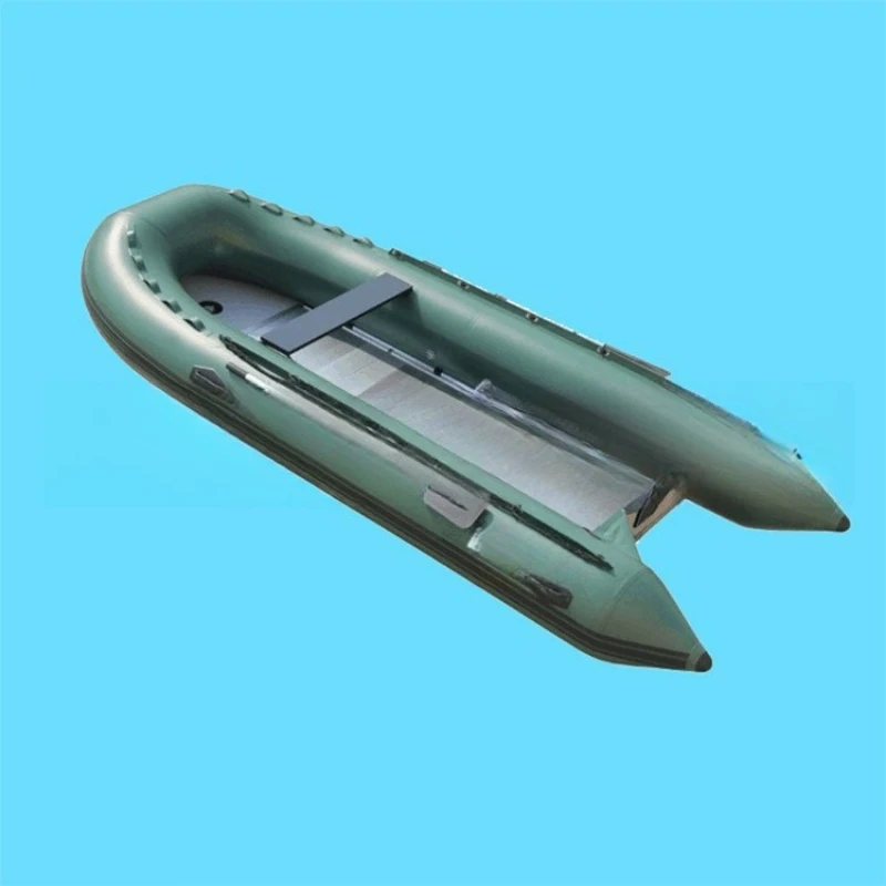 

Flood control net hard bottom skin paddling 5 people thickened assault boat fishing boat